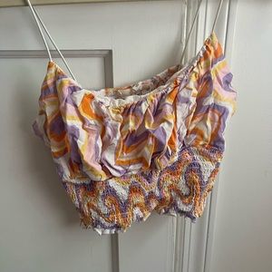 La hearts colorful crop top from pacsun